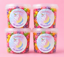 Load image into Gallery viewer, Personalised Tutti Fruity Coloured Popcorn Tub