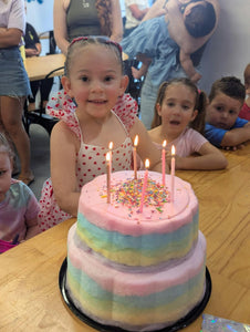 Rainbow Fairy Floss Cake