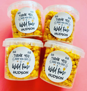 Personalised Gourmet Caramel Popcorn Tubs