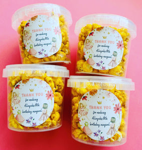 Personalised Gourmet Caramel Popcorn Tubs