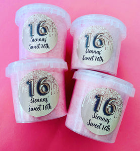 Personalised Regular Fairy Floss Tubs