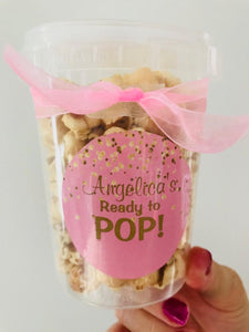 Personalised Deluxe Gourmet Caramel Popcorn Tubs