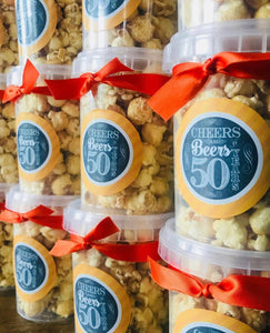 Personalised Deluxe Gourmet Caramel Popcorn Tubs