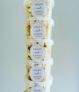 Personalised Gourmet Caramel Popcorn Tubs