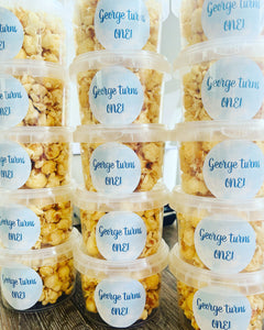 Personalised Gourmet Caramel Popcorn Tubs