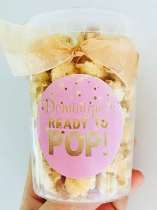 Personalised Deluxe Gourmet Caramel Popcorn Tubs