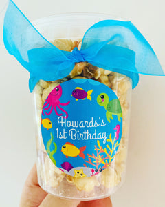 Personalised Deluxe Gourmet Caramel Popcorn Tubs