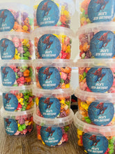 Load image into Gallery viewer, Personalised Tutti Fruity Coloured Popcorn Tub