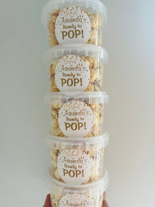 Personalised Gourmet Caramel Popcorn Tubs