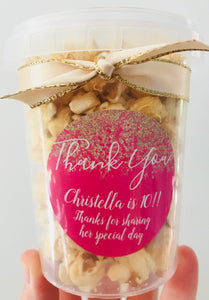 Personalised Deluxe Gourmet Caramel Popcorn Tubs