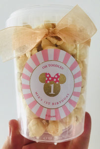 Personalised Deluxe Gourmet Caramel Popcorn Tubs