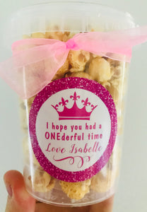 Personalised Deluxe Gourmet Caramel Popcorn Tubs