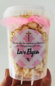 Personalised Deluxe Gourmet Caramel Popcorn Tubs