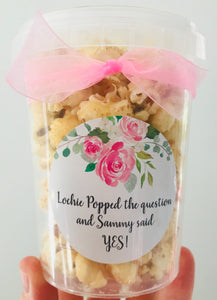 Personalised Deluxe Gourmet Caramel Popcorn Tubs