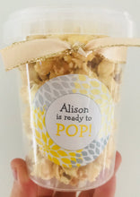 Load image into Gallery viewer, Personalised Deluxe Gourmet Caramel Popcorn Tubs